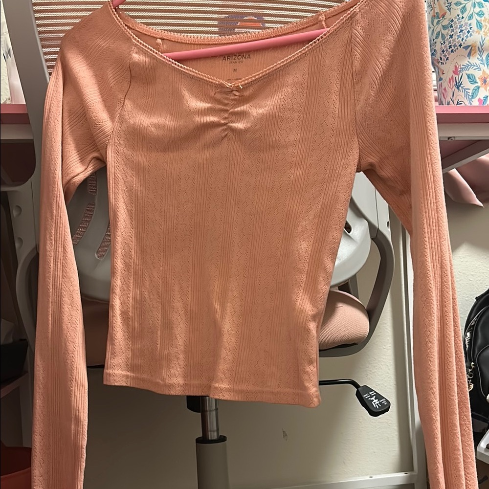 Arizona Jean Company Coral Long Sleeve Blouse